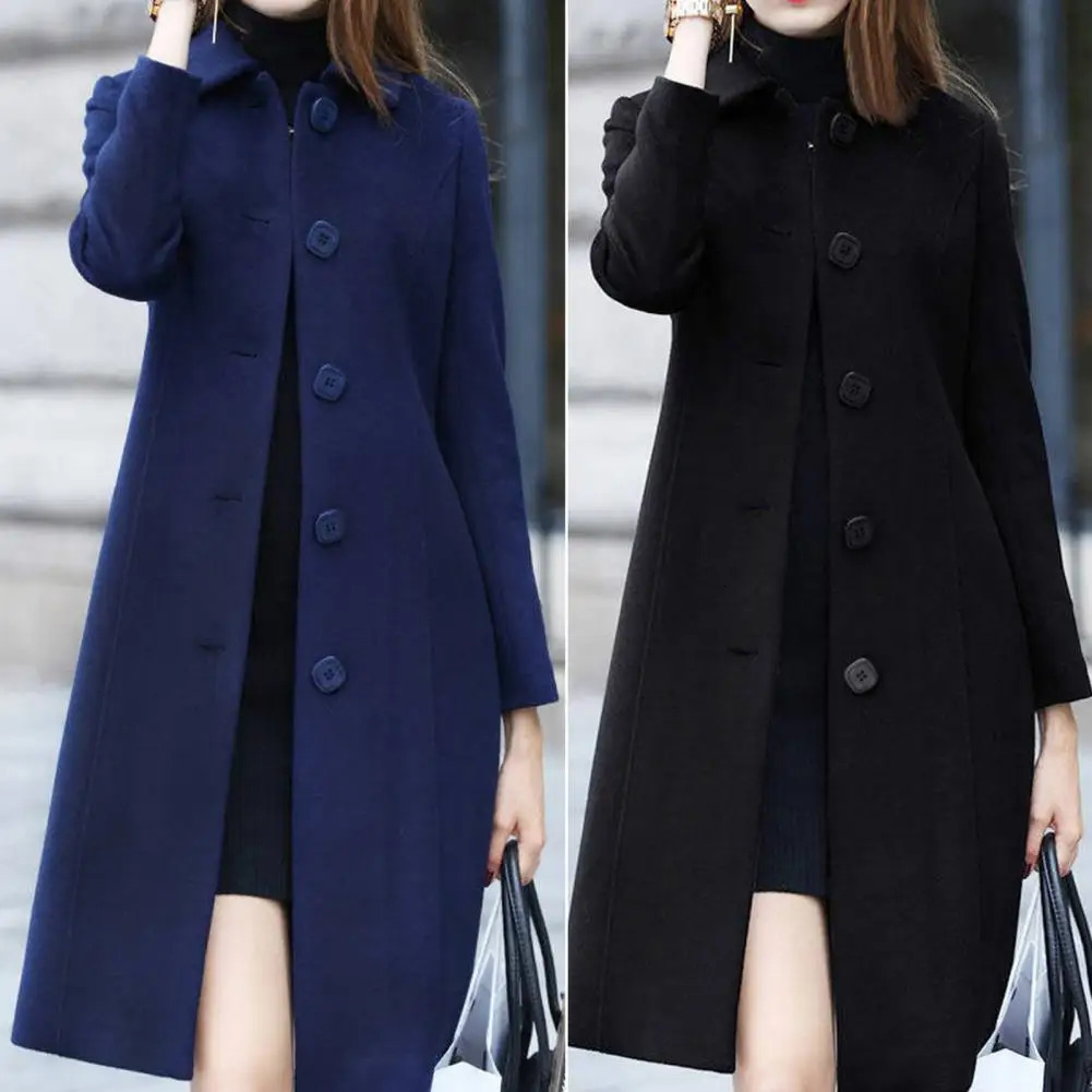 Lady Jacket Overcoat Women Coat Cardigan Soft Fabulous Lapel Thermal Wool 240930