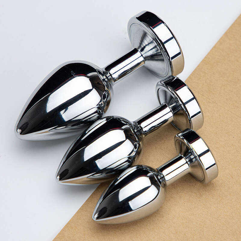 Female SM prop anal expander glowing metal anal plug female slave punishment training erotic anal plug alternative adult product
