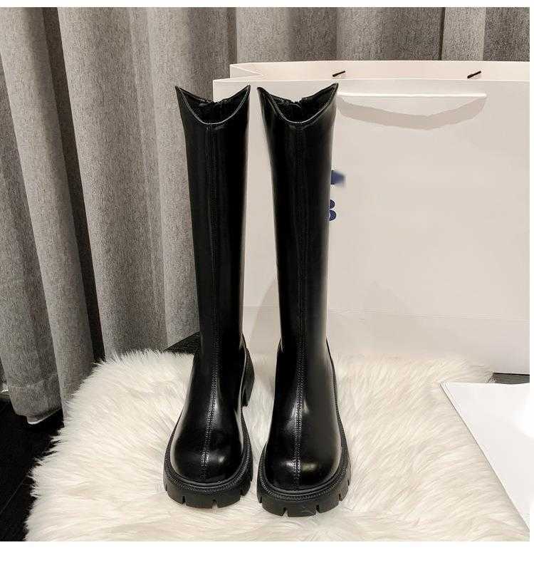 Womens Martin Boots Thick Soled Long Boots For Autumn Winter Fashion Boots Sponge Cake High Knight Boots 240826