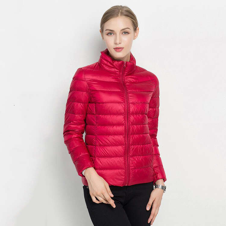 2024 Autumn/Winter Fashionable Lightweight White Duck Stand up Collar Slimming Womens Winter Down Jacket
