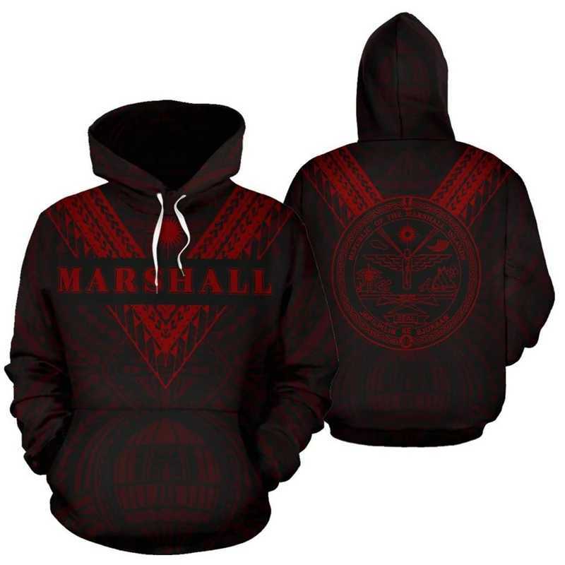 Men's Hoodies Sweatshirts New Fashion Marshall Country Flag Tribal Culture Retro Polynesian Tattoo Tracking Clothing Men and Women 3DPrint Q24100