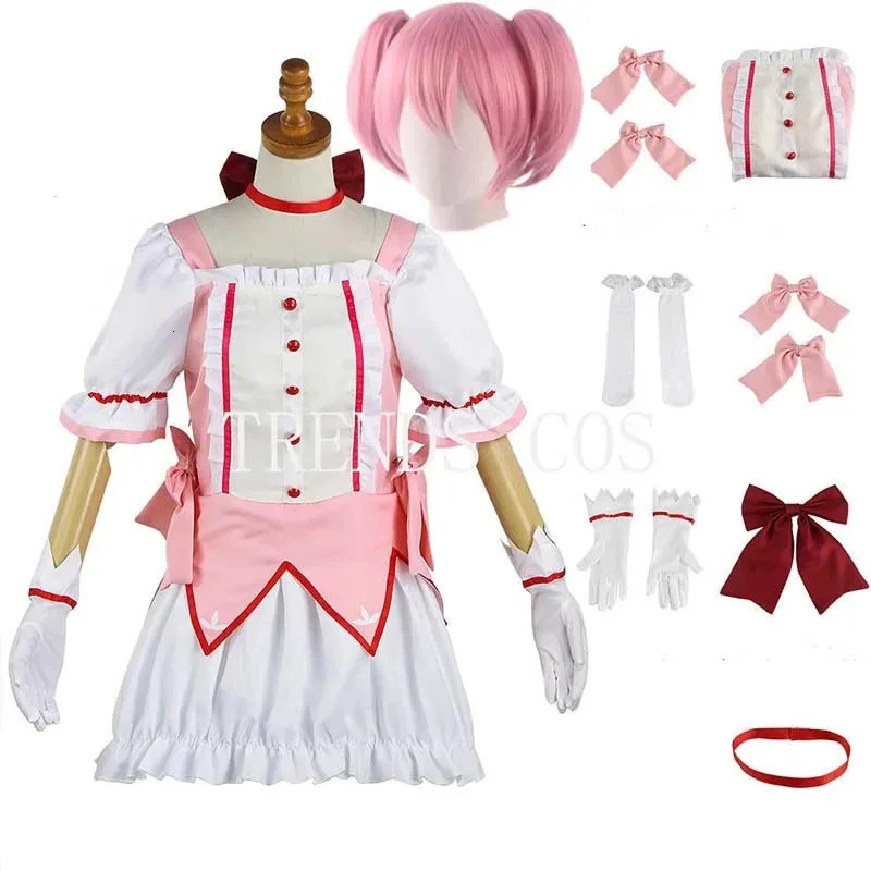 Cosplay anime Kaname Madoka cosplay costumes Magica dresses wigs manga exhibition 241007