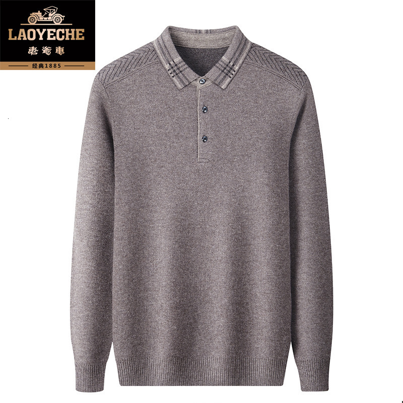 2024 new designer winter high-end 100 pure men's thick neck plus size middle-aged and elderly autumn and winter casual wool sweater