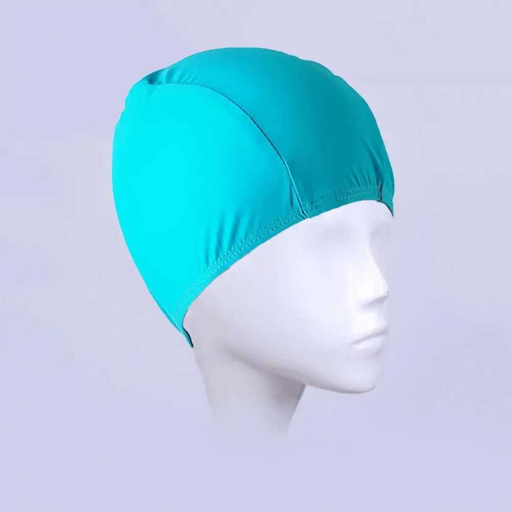 Easy to wear adult swimming cap soft nylon swimming pool cap short hair swimming cap CL241009