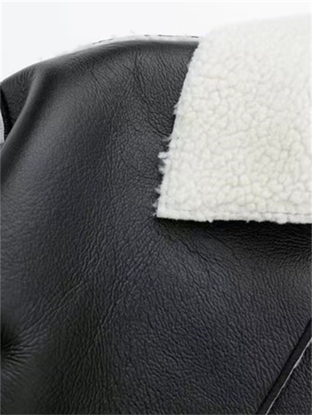 ZACK RAIN Women 2023 Winter Fashion Ladies Vintage Commuter Zipper Long Sleves Faux Leather Jacket For Women's Outwears