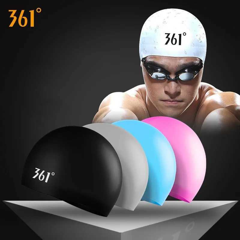 361 adult waterproof flexible silicone ear long hair protection surfing swimming cap Plus size diving cap water sports shower cap CL241009