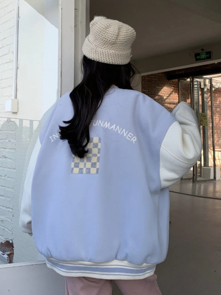 Nicmeix High Street Baseball Jacket Womens Spring and Autumn Bomber Jacket Korea Extra Large Thick Winter Apron Jacket 240930