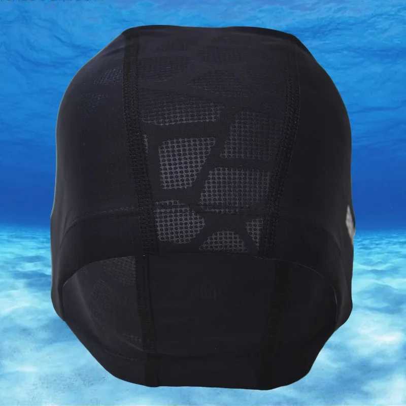 High elasticity waterproof fabric protects ears long hair water sports swimming pool swimming pool swimming poolcap male and female adult swimming ca 