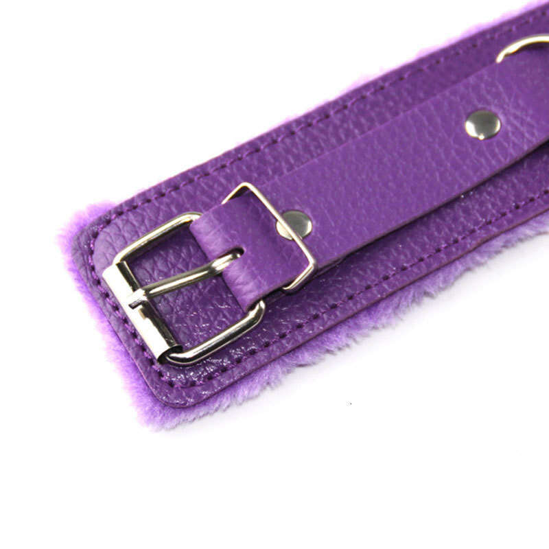 Cross border hot selling SM props lychee pattern fun handcuffs SM training restraint plush handcuffs alternative adult products