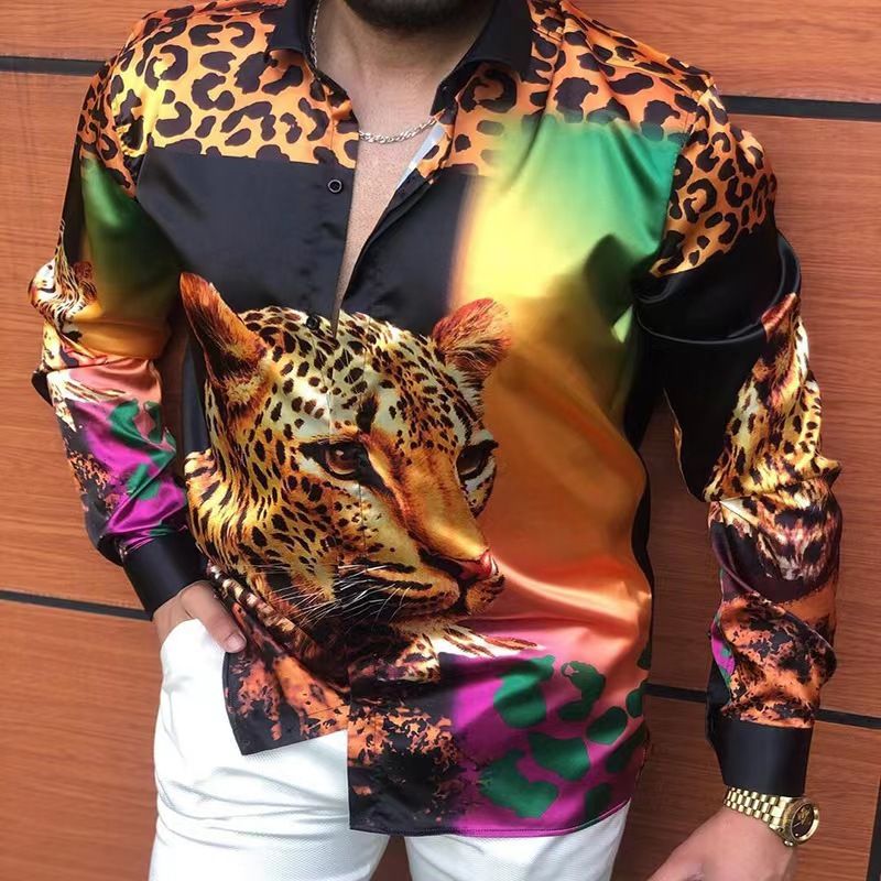 Casual Designer T Shirts classic style Top Spring Mens Clothing Printed T Shirt Luxury Stylish Slim Fit Dress Shirts Business Formal Long Sleeve Shirt