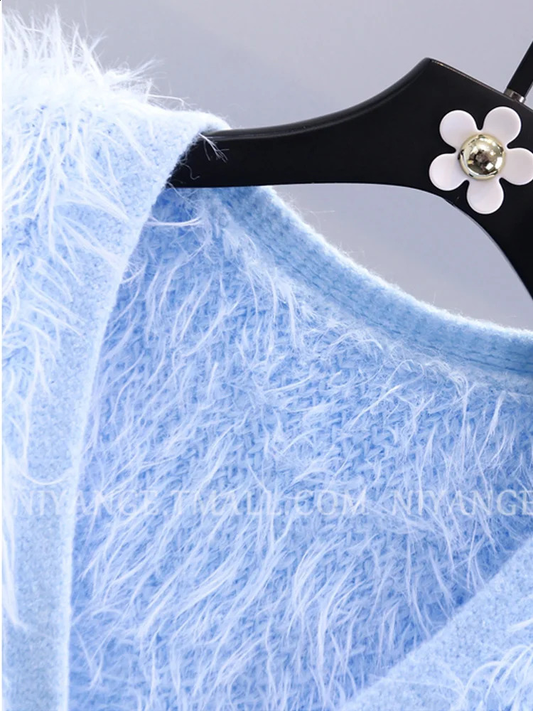 ABRIN Women Tassels Cashmere Sweater Cardigan Buttons Up Elegant Knit Coat Sweet Casual TRAF Autumn Winter 241007