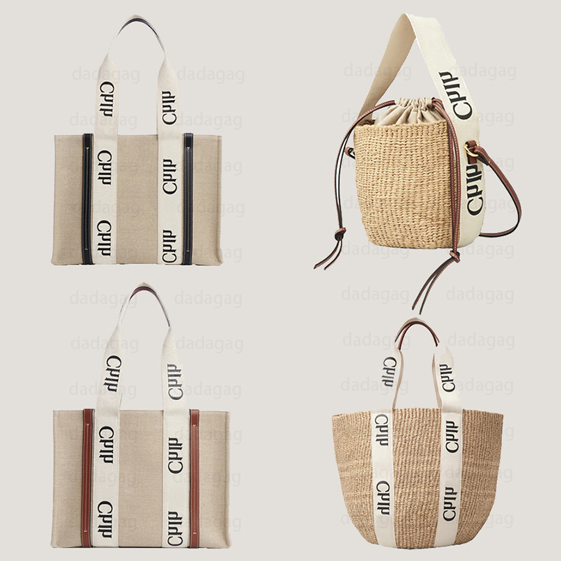 Premium Quality Tote Bag - Linen Canvas Straw Handbag | Designer Beach