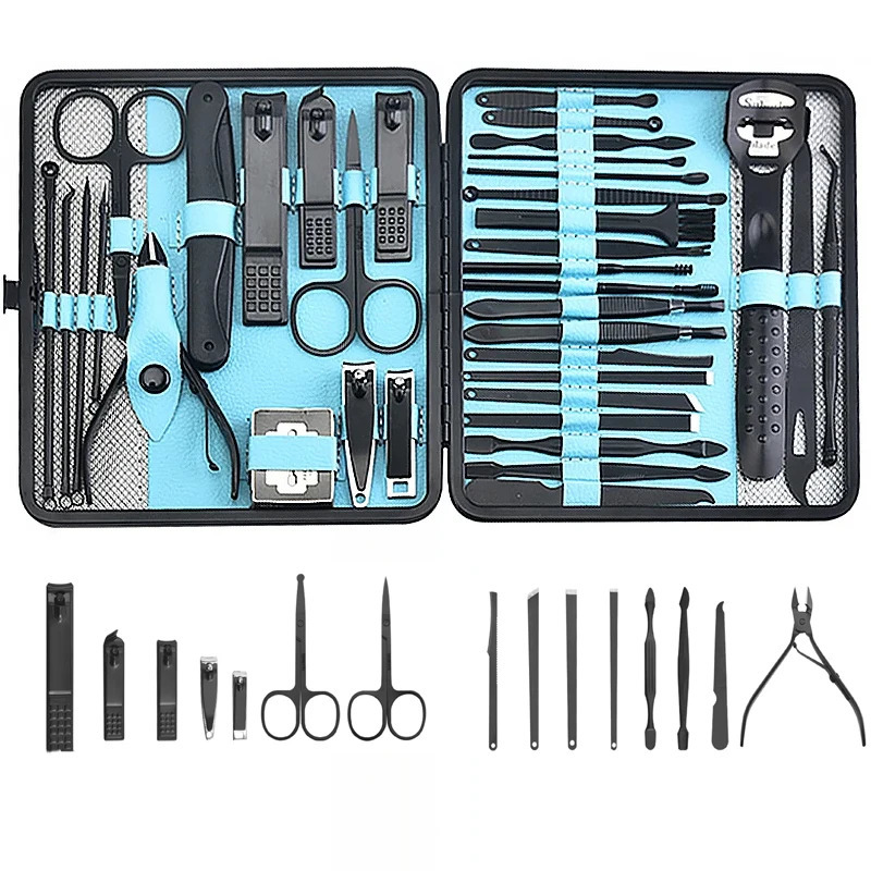 10/36 professional ergonomic foot and beauty kits including scissors nail files and travel bags 240927