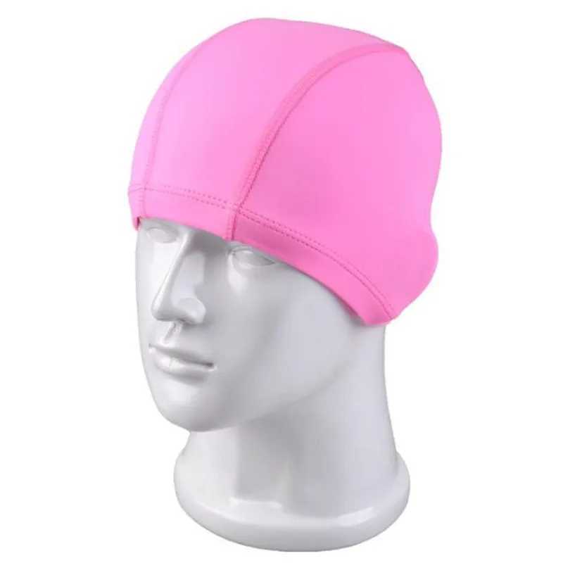 Adult womens five line swimming cap ear protection long hair sports swimming pool cap elastic Lycra swimming cap for teenage boys and girls CL241009