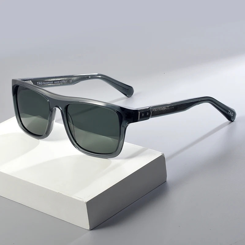 TAG Hezekiah vintage Sunglasses Men Women Retro round Driving Sun glasses Fashion UV400 Female acetate Sunglass 241007