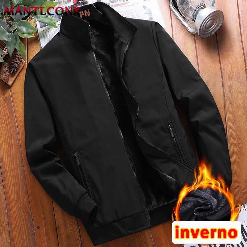 Solid Color Windbreaker Mens Winter Jacket Men Parka Coats Cotton Padded Thermal Work Coats Mens Jacket Business Dress Autumn LX241009