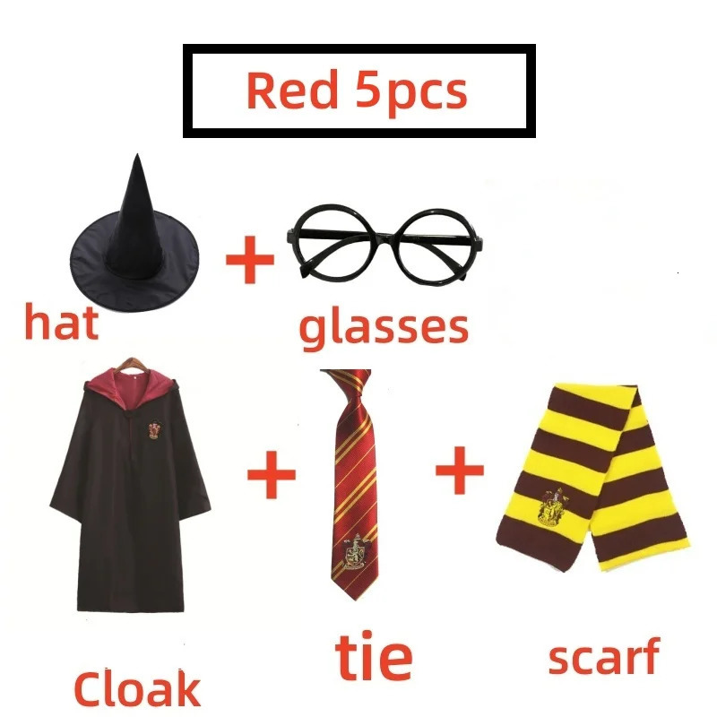 Magic School Magic Costume Set Mens Shawl Tie Role Play Adult ren Halloween Christmas Prop Gift 241009