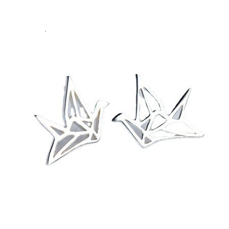 Needle female fashion, thousand paper crane artistic and fresh bird earrings, ear accessories
