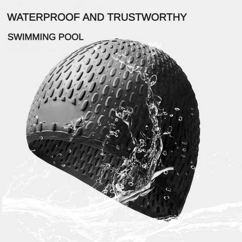 Fashionable silicone swimming cap adult solid swimming cap high elasticity waterproof ear protection hair protection water sports ultra-thin cap CL241