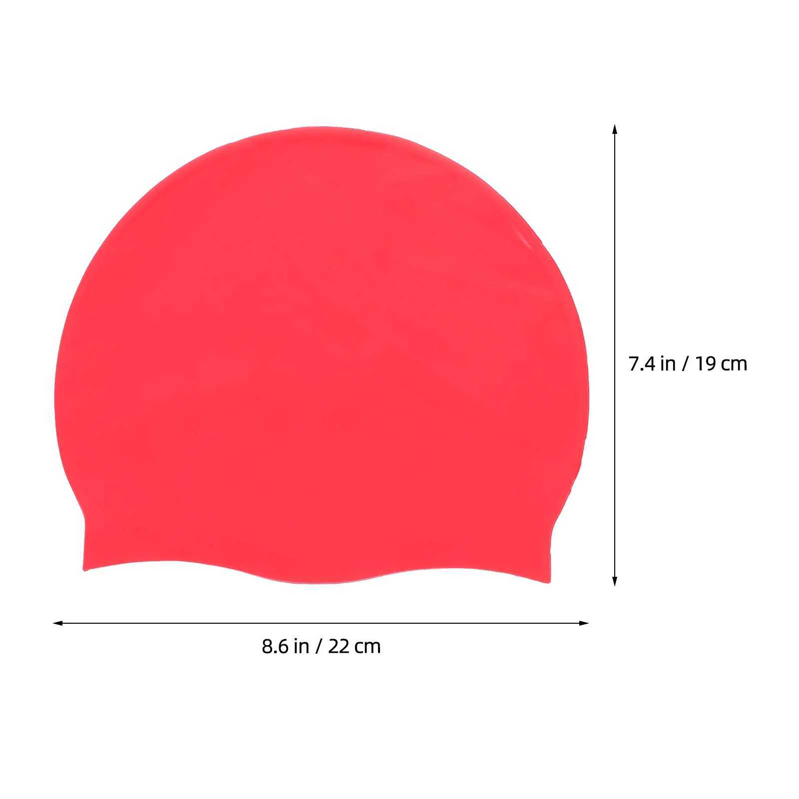 Silicone swimming cap black mens breathable long hair shower cap silicone womens waterproof CL241009