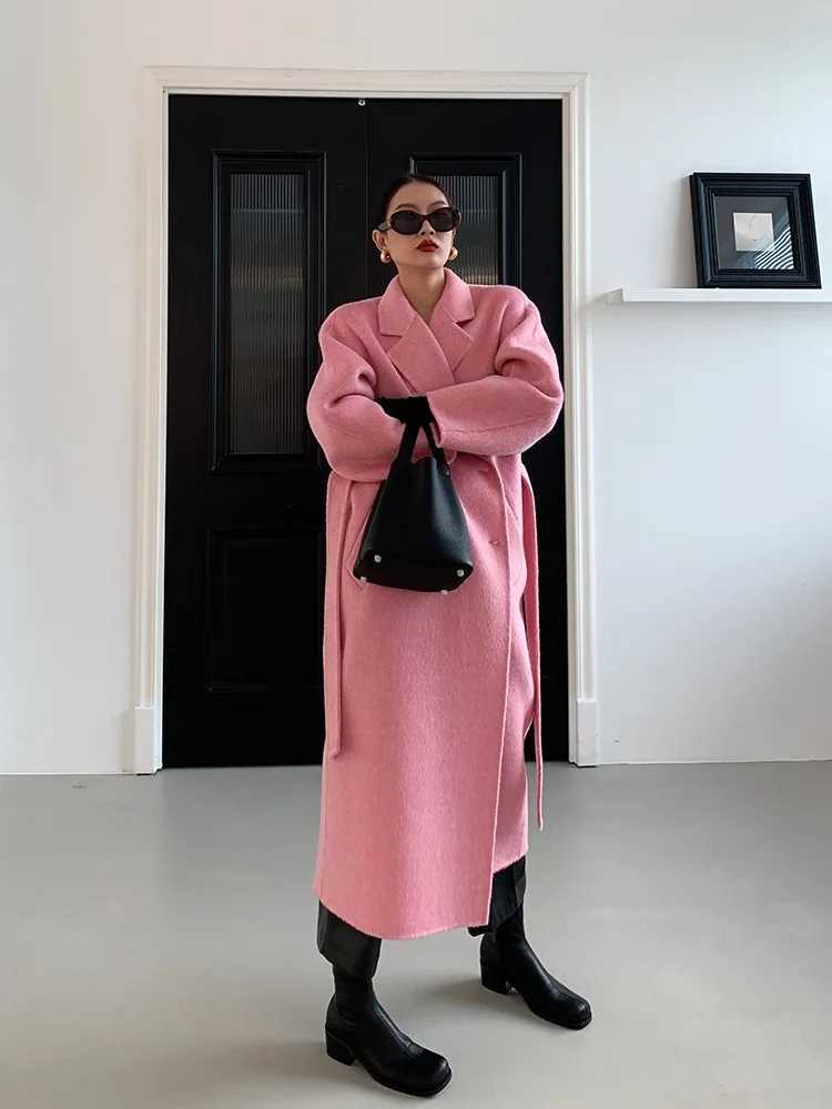 XIWEN Sheep Camel Fleece Double Sided Woolen Coat For Womens Autumn And Winter Hepburn Style 2024 New XF885X241009