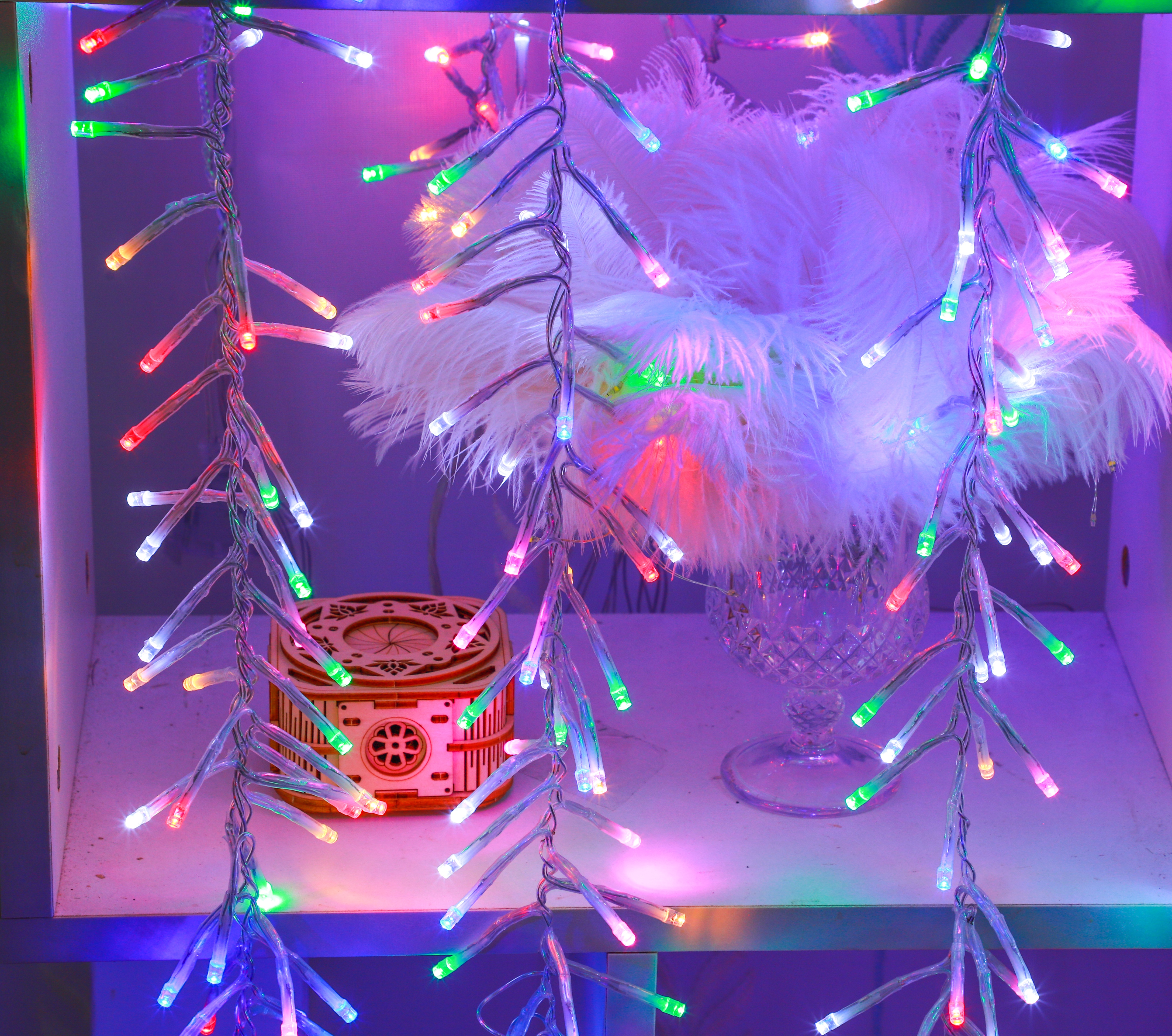 Outdoor Waterproof LED Christmas Light String with Fireworks Design - Festive Atmosphere Lighting