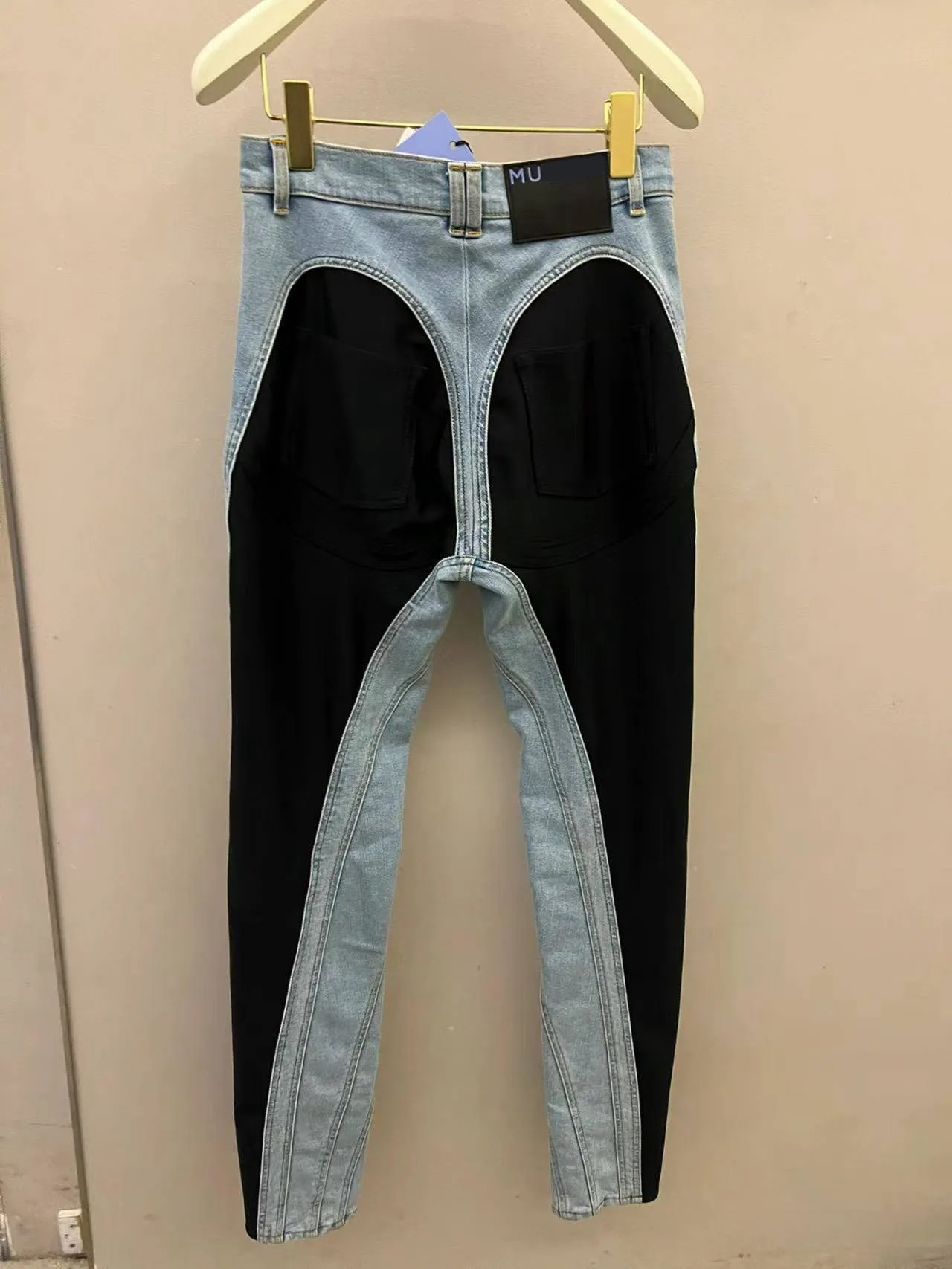 Jeans Womens Long Pants Designer Trouser Legs Open Fork Tight Capris Denim Trousers Add Fleece Thicken Warm Slimming Jean Pants Brand Women Clothing Embroidery2