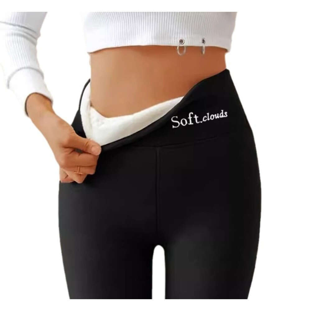 Autumn and winter thick shark pants with fleece, warm pants, leggings