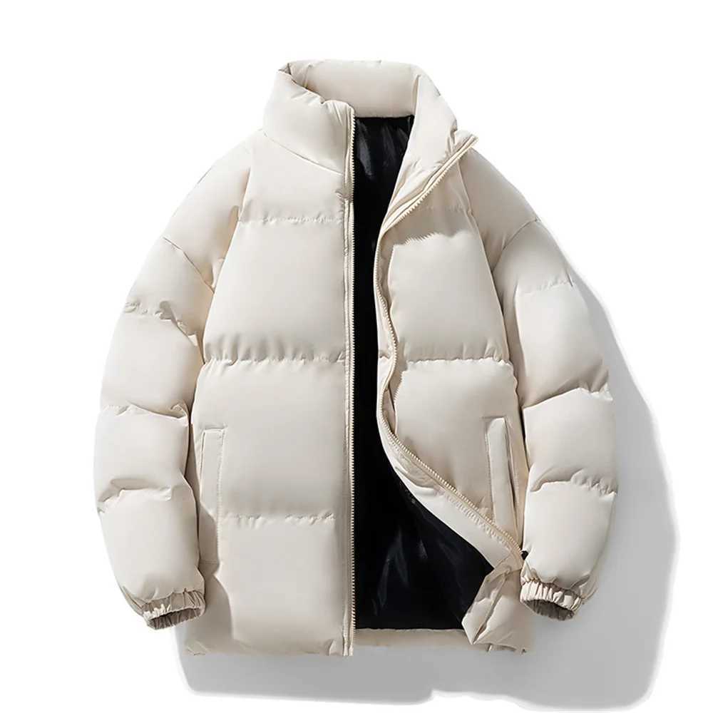 FGKKS Winter Brand Mens Solid Color Parkas Casual Warm Mens Cross-Border E-commerce Jacket Fashion Parkas Male Coats LX241018