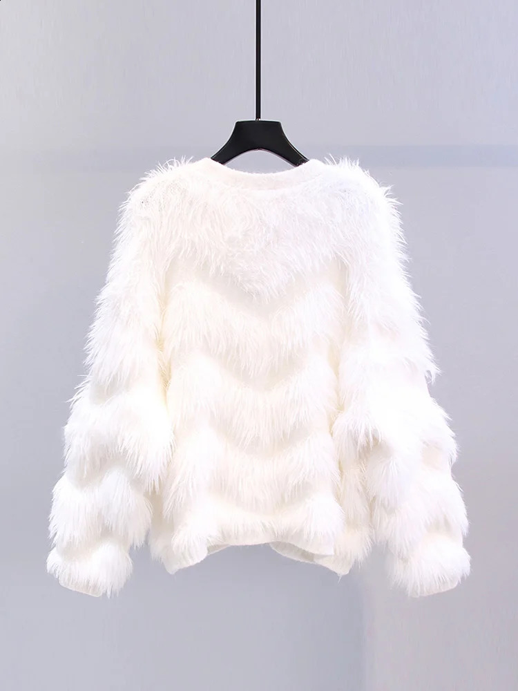 ABRIN Women Tassels Cashmere Sweater Cardigan Buttons Up Elegant Knit Coat Sweet Casual TRAF Autumn Winter 241007