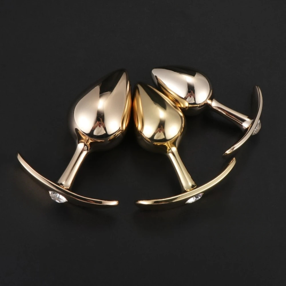 3size anal bead crystal jewelry love butt plug stimulating toy penis stainless steel 241009