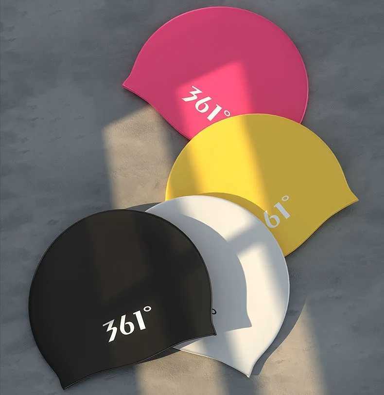 361 adult waterproof flexible silicone ear long hair protection surfing swimming cap Plus size diving cap water sports shower cap CL241009