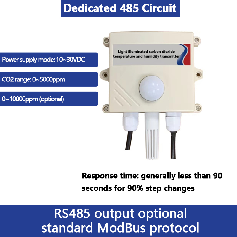Light carbon dioxide temperature and humidity transmitter whole environment factor detection and monitoring integrated environment intelligent monitor