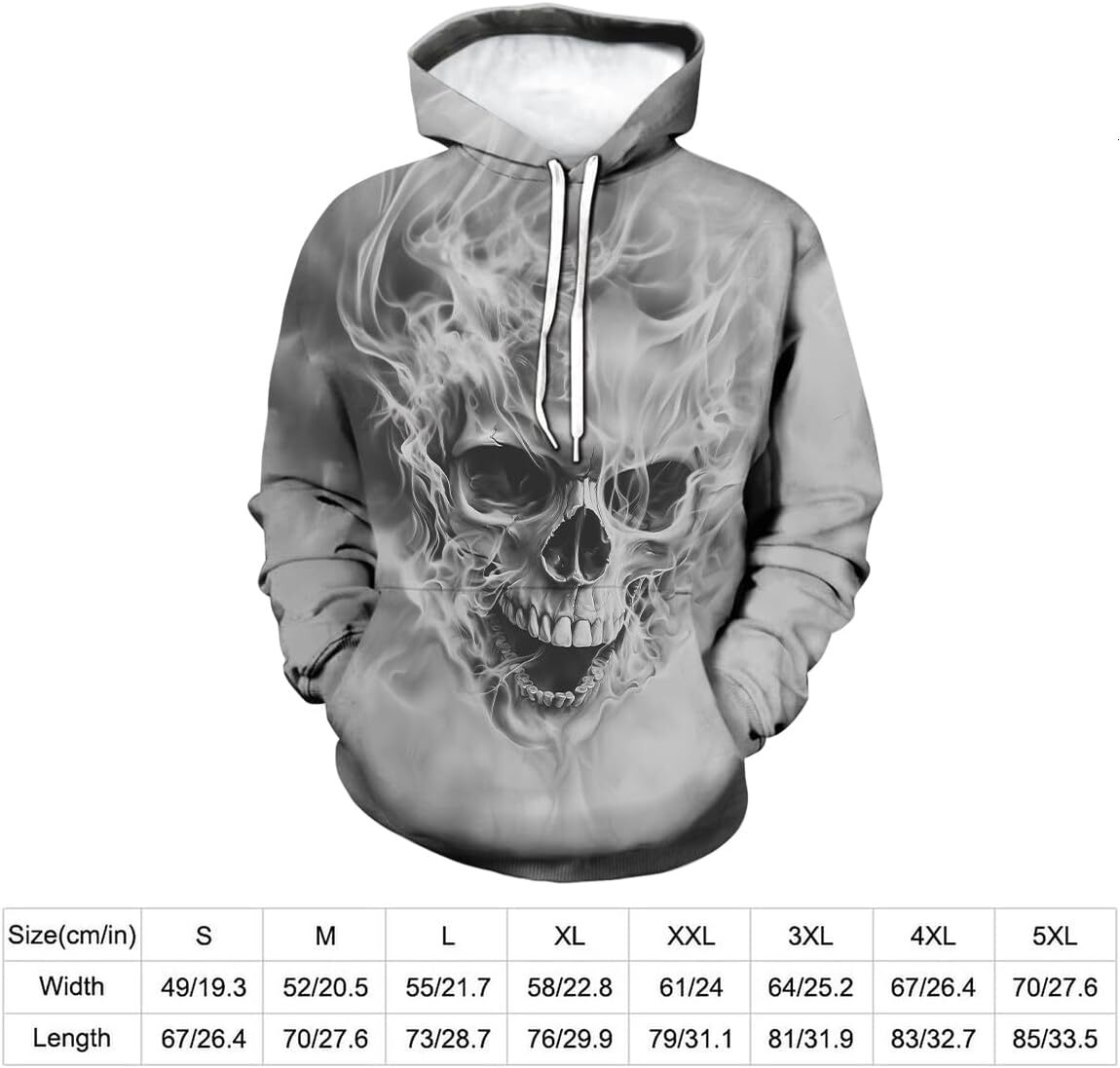 Hoodie for Mens Womens Mens Skull Graphic Hoodies Novelty 3D Print Sweatshirts Pullover Street Fashion Tops with Pocket Graphic Hoodies sweatshirt tra