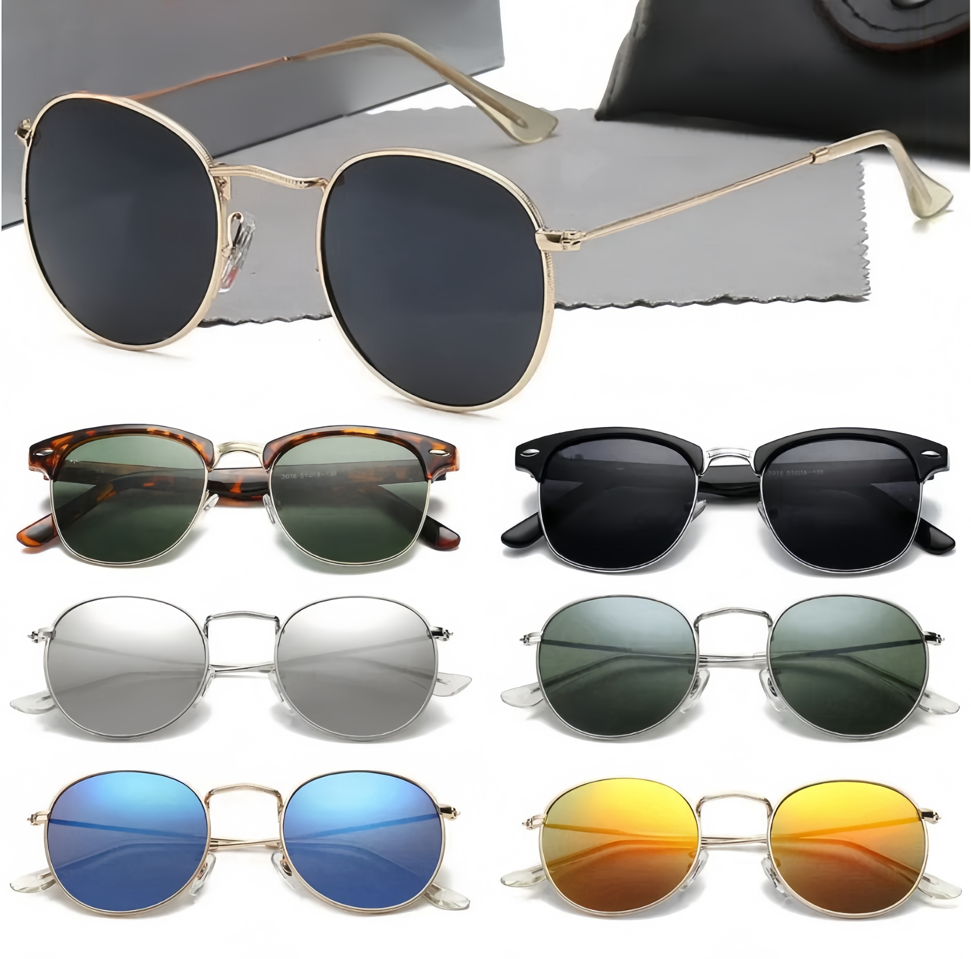 Designer Men women Polarized Sunglasses Adumbral Goggle UV400 Eyewear Classiceyeglasses Male Sun Glasses Metal Frame