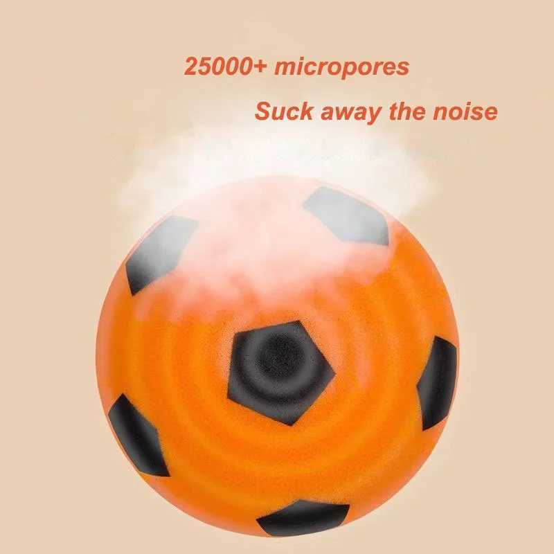 Sint Soccer Ball High density PU foam Quiet football indoor game Quiet bouncing ball Childrens sports toy game No noiseW241008
