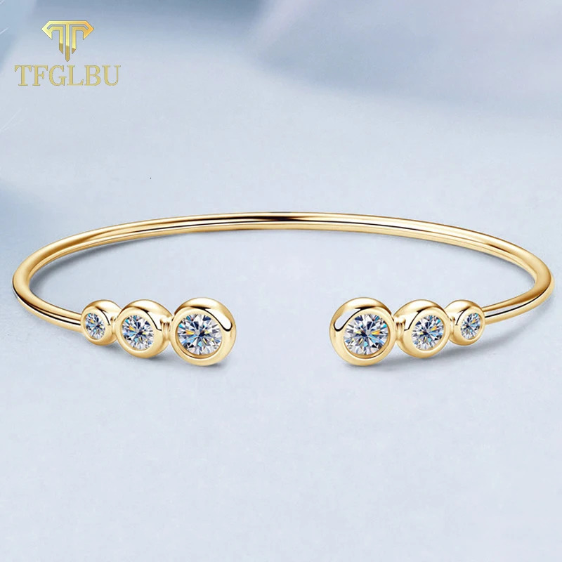 TFGLBU 18CTTW Tested DColor Bracelet Womens Fashion 925 Pure Silver Bubble y High Quality Jewelry 240912