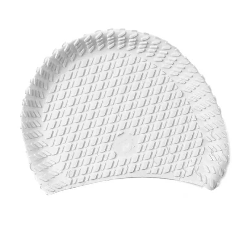 New large adult silicone swimming cap no cutting head waterproof anti fall mens and womens swimming caps CL241009