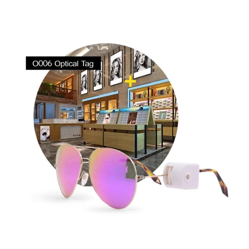 500PCS Glasses AM 58KHZ Hard Tag Security EAS RF 8.2MHZ Optical Anti Theft Sunglasses Alarm Tags with 3pcs Screwdriver Remover