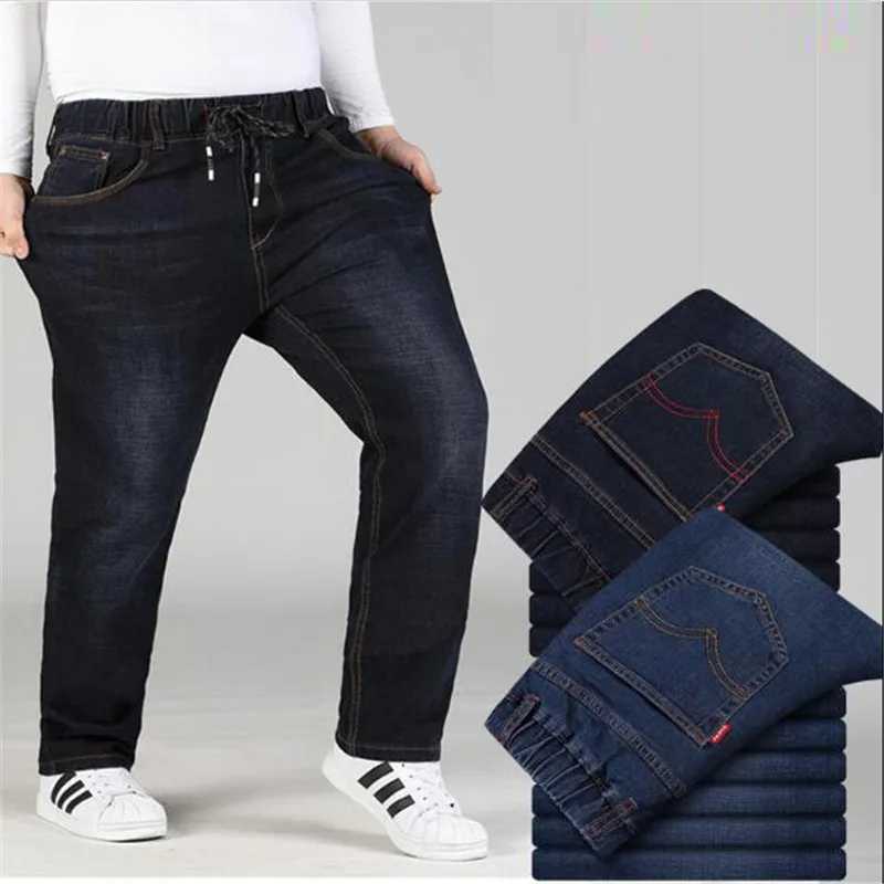 Plus Big Size Black Jeans Men Elastic Denim Trousers Mens Jean Brand 2022 Pants Man ClothesX241009