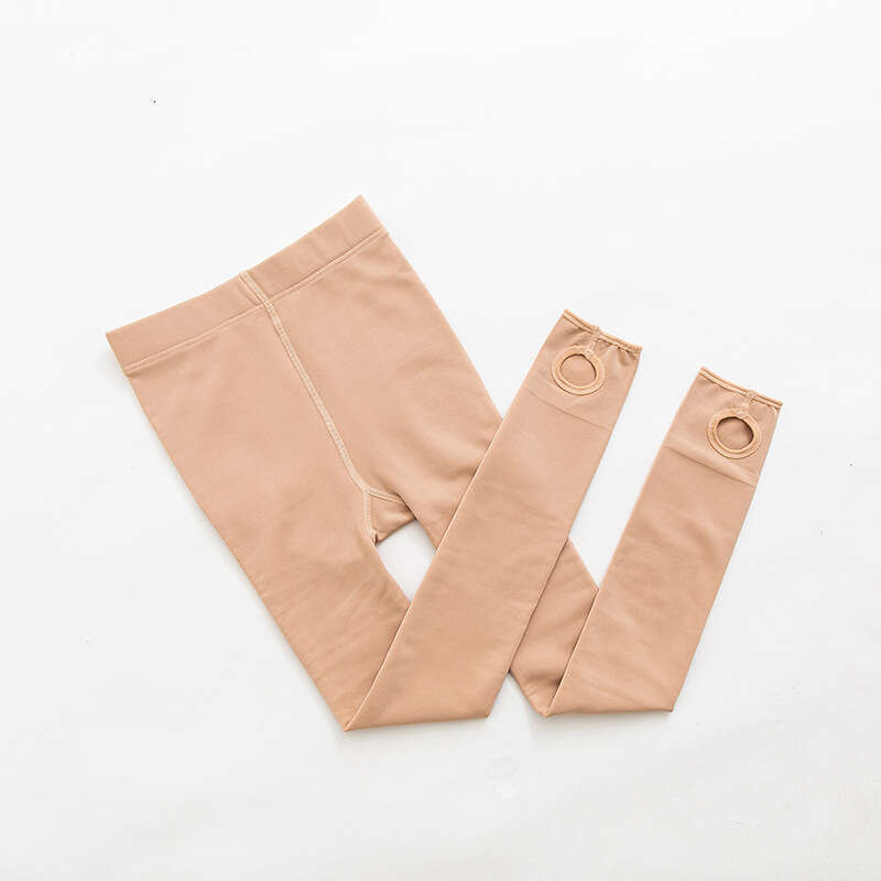 Autumn and winter thin fleece leggings with skin tone, foot stomping, pantyhose, hip lifting, slimming one-piece pants