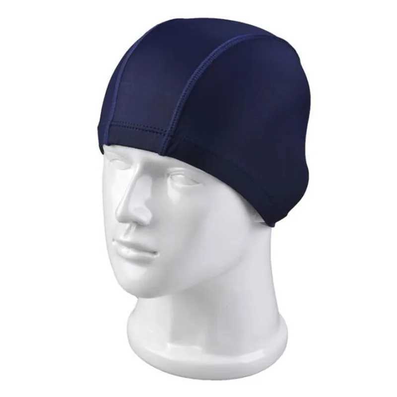 Adult womens five line swimming cap ear protection long hair sports swimming pool cap elastic Lycra swimming cap for teenage boys and girls CL241009