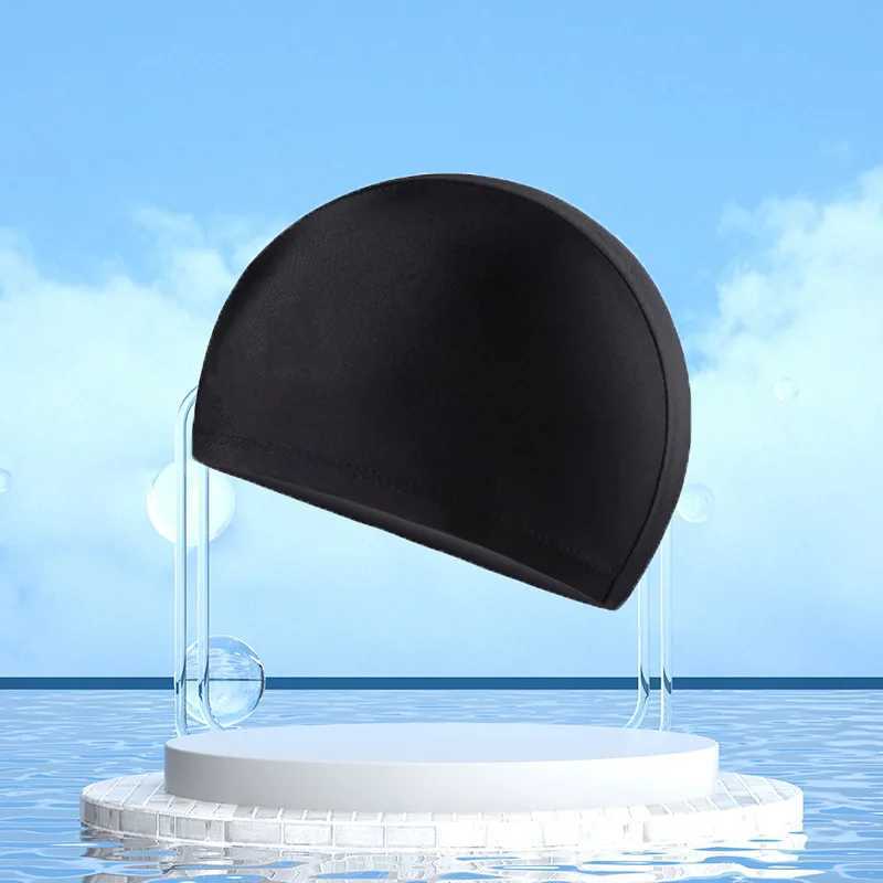 Adult and female stretch nylon earmuffs protect long hair swimming caps CL241009