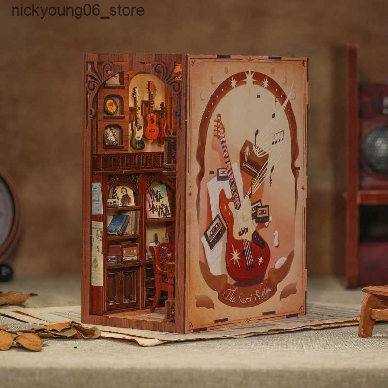 3D Puzzles CUTEBEE Puzzle 3D DIY Book Nook Kit with Touch Light Secret Rhythm Model Building Magic Pharmacist House Kit for Decoration Gift L240910