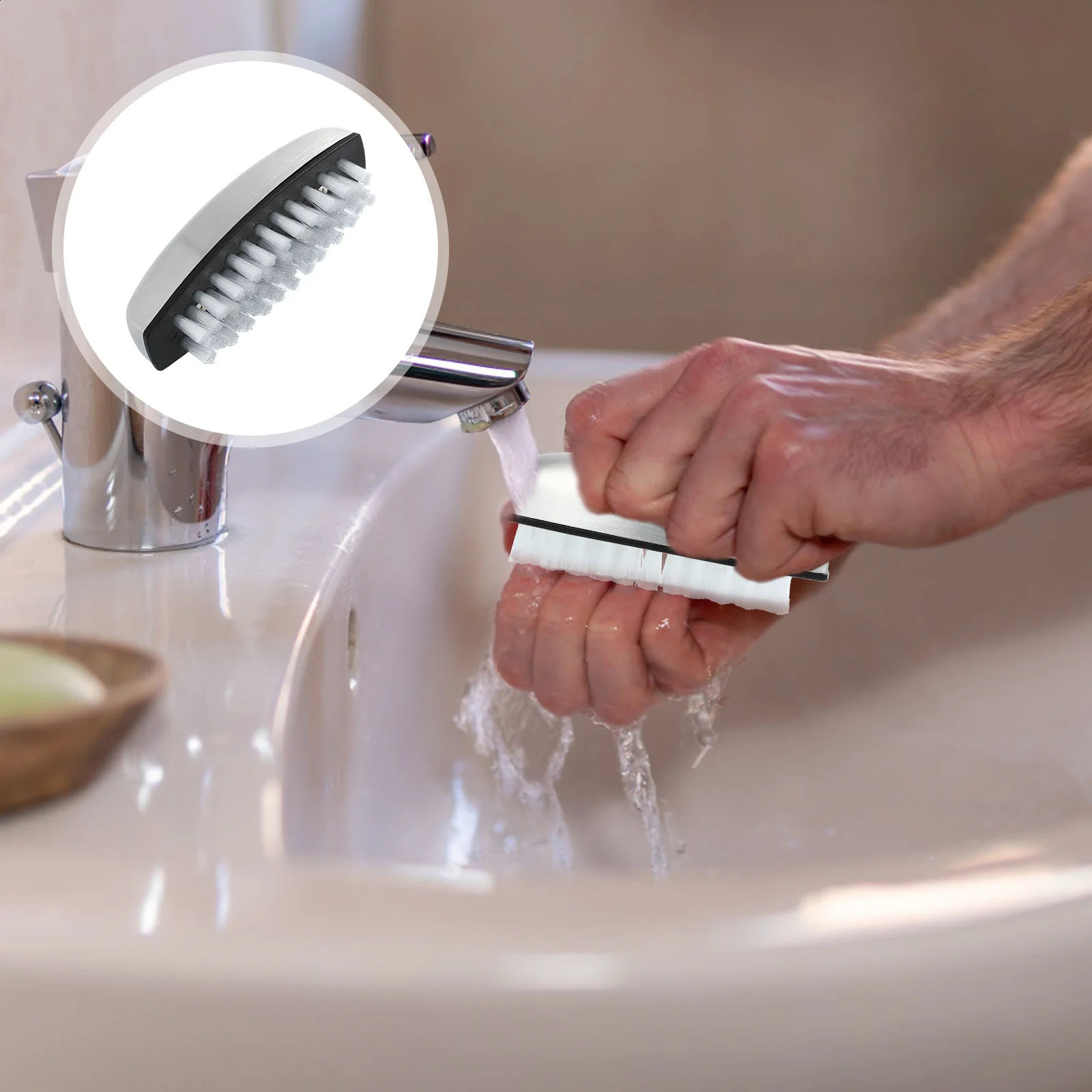 Nail brush cleaning Miss Toes Manicure scrub nylon wool Pp gel hand washing 241008