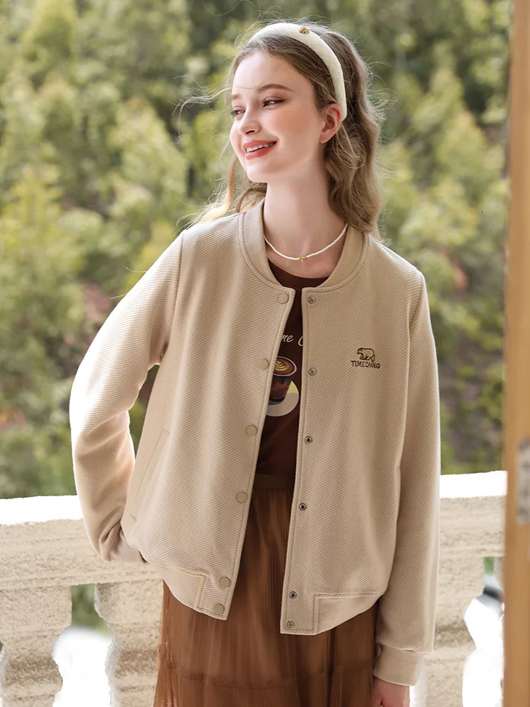 I believe in your womens short coat French embroidered bear winter coat baseball casual cotton dress 2234158344 240930