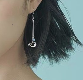 fashionable whale sparkg dia, blue water droplet tassel, birthday gift for women's literature and art