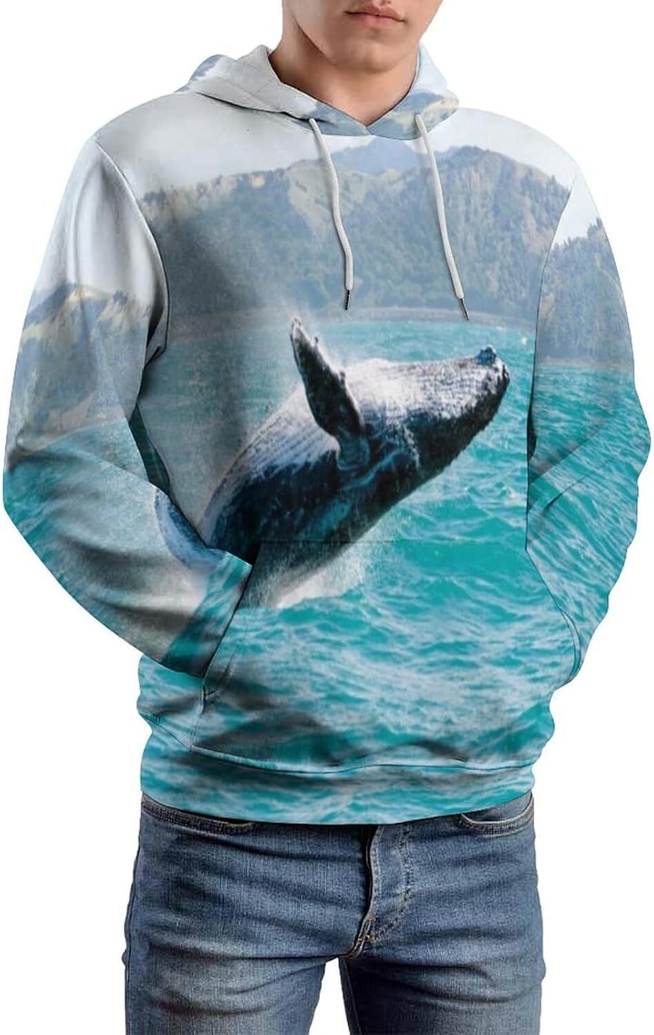 Hoodie for Mens Womens Mens Unisex Novelty Hoodies Underwater Scene Sea Turtle Close up Bottom of the Ocean Hooded Sweatshirt Graphic Hoodies sweatshi