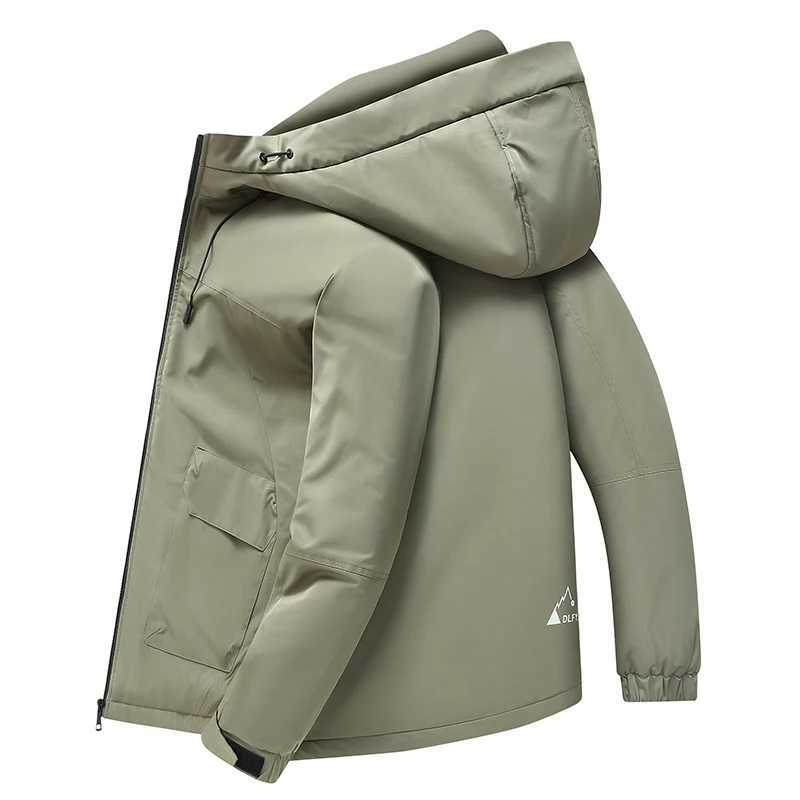 Casual 2024 Winter Mens Oversized Hooded Cotton-Padded Jackets Solid Windproof Thicken Warm Parkas Outdoor Wear Loose Down Coat LX241009