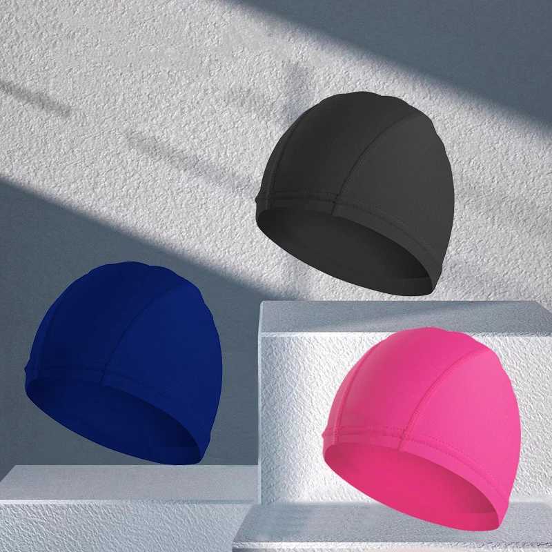 Adult and female stretch nylon earmuffs protect long hair swimming caps CL241009